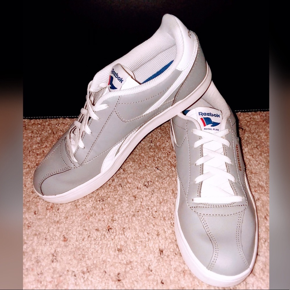 Reeboks-Gray and White.